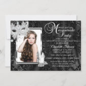 Elegant Mask Heels Masquerade Photo Sweet 16 Kaart (Voorkant)