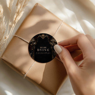 Elegant Maskerade Halloweenfeest Ronde Sticker