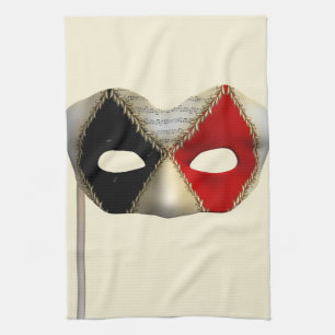 Elegant Maskerademasker Carnavalsparty Kunst Theedoek