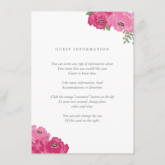 Elegant Mason Jar Insert Card Informatiekaartje (Voorkant)