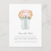 Elegant Mason Jar Save the Date Briefkaart (Voorkant)