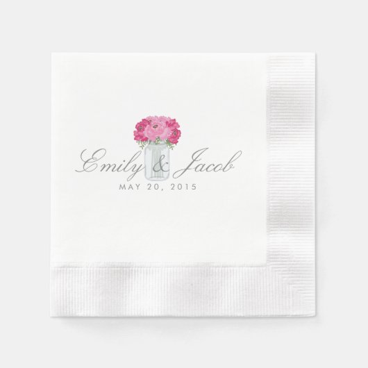 Elegant Mason Jar Servetten (Voorkant)