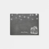 Elegant Mason Jar  String Lights Chalkboard Post-it® Notes (Voorkant)