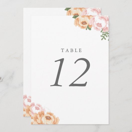 Elegant Mason Jar Table Number Kaart (Voorkant / Achterkant)