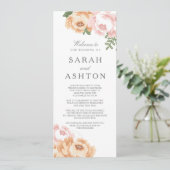 Elegant Mason Jar Trouwprogramma Programmakaart (Staand voorkant)