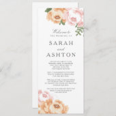 Elegant Mason Jar Trouwprogramma Programmakaart (Voorkant / Achterkant)