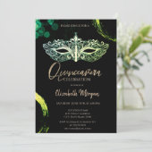 Elegant Masque, Chique Masquerade Quinceañera Kaart (Staand voorkant)