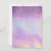 Elegant Masque Diamonds Holographic Quinceañera Kaart (Achterkant)