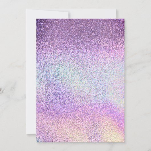 Elegant Masque Diamonds Holographic Quinceañera Kaart (Achterkant)