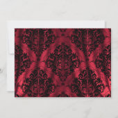 Elegant Masquerade & Heels Red Masquerade Sweet 16 Kaart (Achterkant)