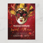 Elegant Masquerade Invitation Briefkaart (Voorkant)