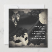 Elegant  Masquerade Mask Party Uitnodiging (Achterkant)