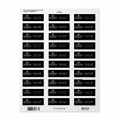 Elegant Masquerade Masker Carnaval Adreslabel Etiket (Full Sheet)