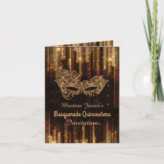 Elegant Masquerade Quinceañera 15e verjaardag (Voorkant)