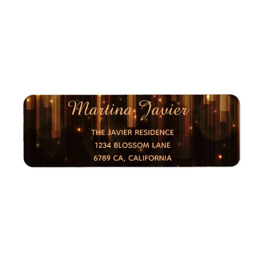 Elegant Masquerade Quinceañera 15e verjaardag Etiket (Voorkant)