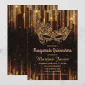 Elegant Masquerade Quinceañera 15e verjaardag Kaart (Voorkant / Achterkant)
