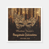 Elegant Masquerade Quinceañera 15e verjaardag Servet (Voorkant)