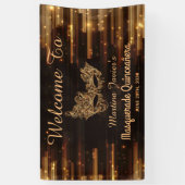 Elegant Masquerade Quinceañera 15e verjaardag Spandoek (Verticaal)