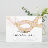 Elegant Masquerade Theme Sweet Sixteen Kaart (Staand voorkant)