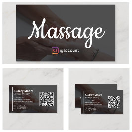 Elegant Massage Massage Therapie Sjablonen Ontwerp Visitekaartje
