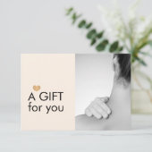 Elegant Massage Therapist Photo Pastel Gold Heart  (Staand voorkant)