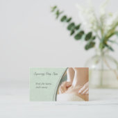 Elegant Massage Therapy Visitekaartje (Staand voorkant)