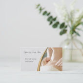 Elegant Massage Therapy Visitekaartje (Staand voorkant)