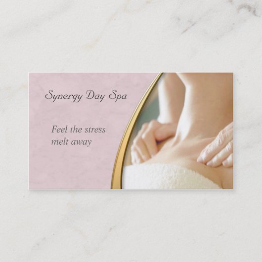 Elegant Massage Therapy Visitekaartje (Voorkant)