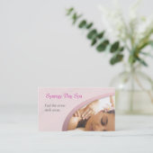 Elegant Massage Therapy Visitekaartje (Staand voorkant)