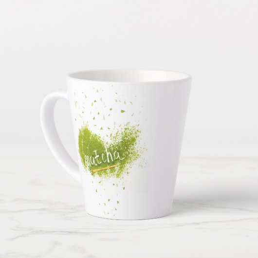 Elegant Matcha latte cup Latte Mok (Linkerhoek)