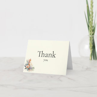 Elegant Matching Wedding Thank You Card Bedankkaart