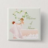Elegant Matron of Honor Button (Voorkant)