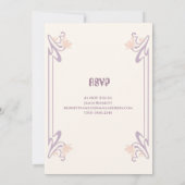 Elegant Mauve Art Nouveau Fabulous 50 Birthday Kaart (Achterkant)