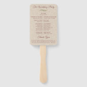 Elegant Mauve Bloem- en Groenboeket Trouwprogramma Handwaaier (Achterkant)