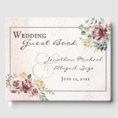 Elegant Mauve Blush Pink Floral Christelijk Wedden Gastenboek (Voorkant)