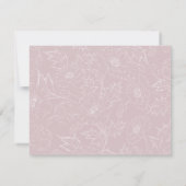 Elegant Mauve Blush Script Weddeninformatie Kaart (Achterkant)