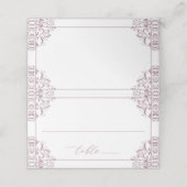 Elegant Mauve Dusty Roos Wedding  Classic Plaatskaartje (Buitenkant ongevouwen)