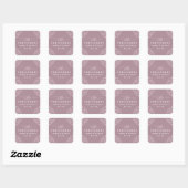 Elegant Mauve Dusty Roos Wedding Classic Vierkante Sticker (Vel)