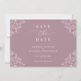 Elegant Mauve Dusty Roos Wedding Save the Date