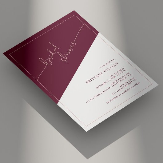 Elegant Mauve en Dusty Roos Vrijgezellenfeest uitn Kaart