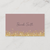 Elegant Mauve en Gold Luxury Visitekaartje (Voorkant)