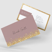 Elegant Mauve en Gold Luxury Visitekaartje