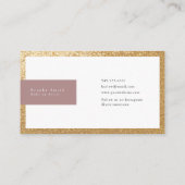 Elegant Mauve en Gold Luxury Visitekaartje (Achterkant)