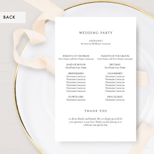 Elegant Mauve en Paarse Monogram Trouwprogramma