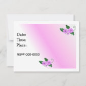Elegant Mauve Floral Birthday Uitnodiging (Achterkant)