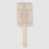 Elegant Mauve Floral & Greenery Wedding Programme Handwaaier (Achterkant)