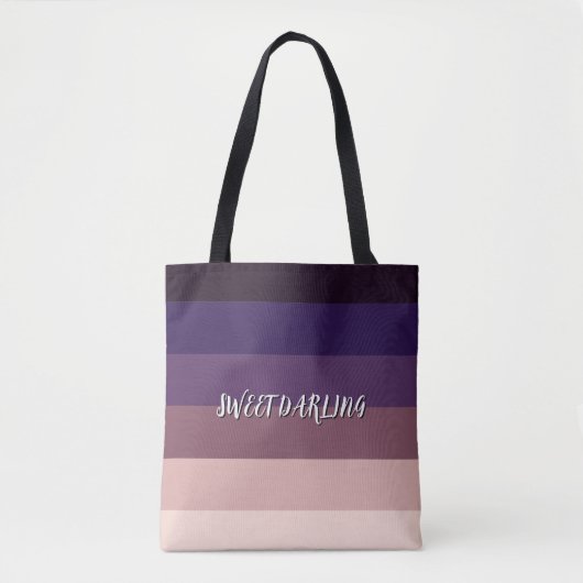 Elegant Mauve Gradient Tote Bag (Voorkant)