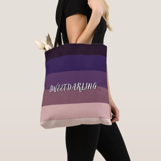 Elegant Mauve Gradient Tote Bag (Dichtbij)