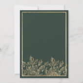 Elegant mauve green gold luxe floral Wedding Kaart (Achterkant)