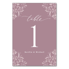 Elegant Mauve  Klassic Small Wedding Kaart